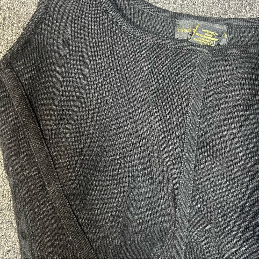 House of Harlow Black Knit Crop Tank, Large - Picture 9 of 9